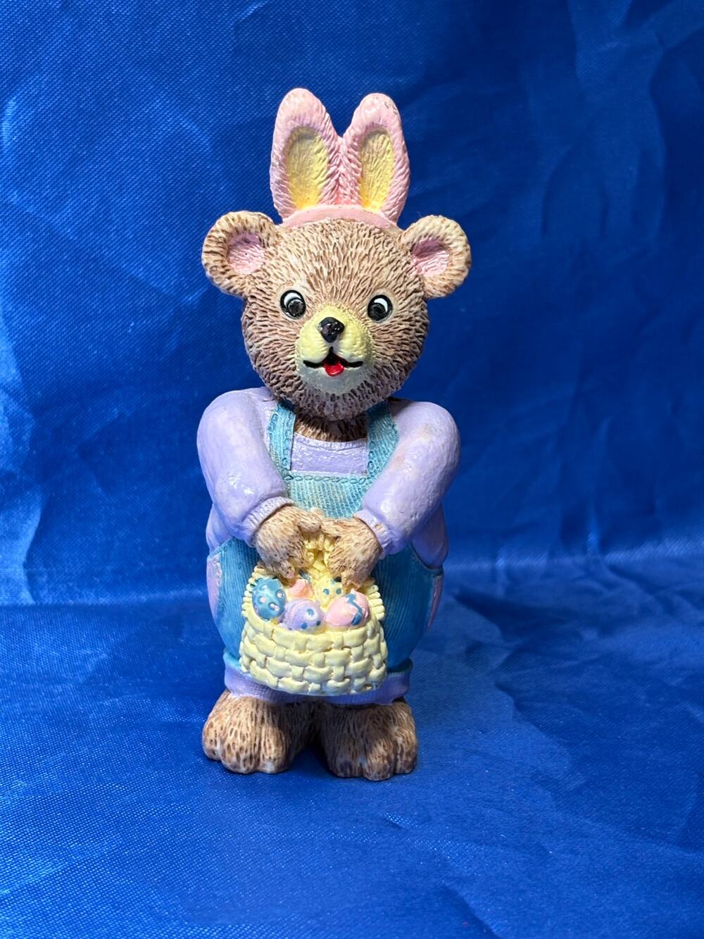Vintage Clair's Bear in Easter Bunny Costume Orniment 1997